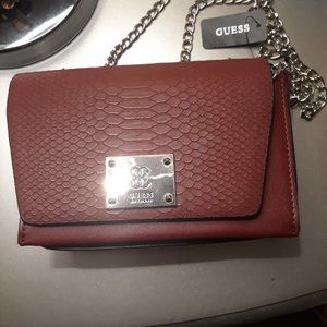 GUESS: ANGELA MINI PURSE, Burgandy, NWT